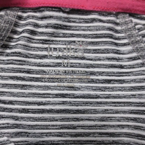 4/$14 LUKKA womens STRIPED gray WHITE pink JACKET lightweight HOODIE SIZE MED - Picture 8 of 12